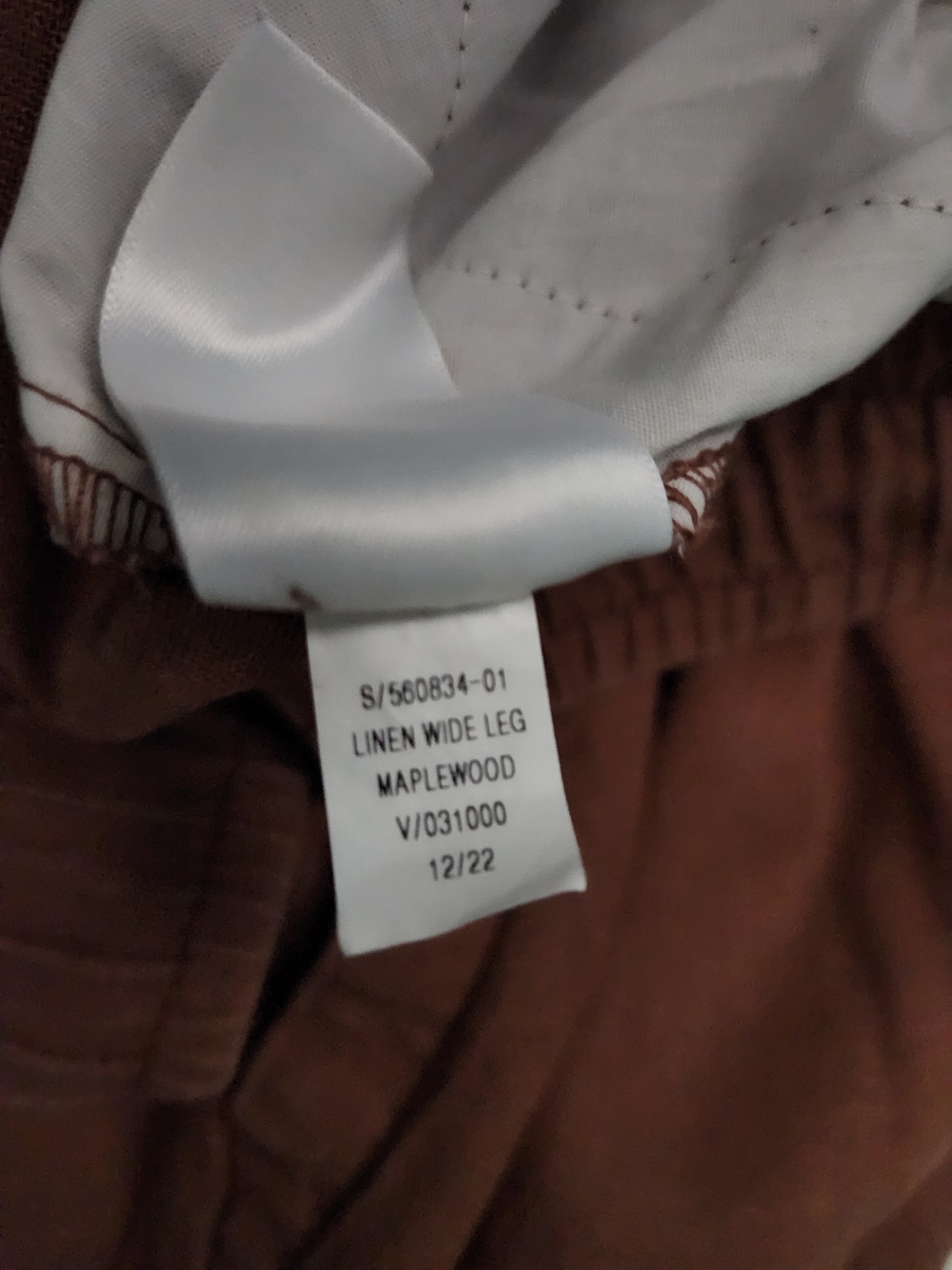 Old Navy Wide-Leg Linen Pants in Brown - M - Picture 5 of 8